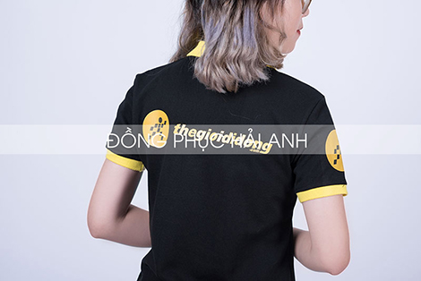 logo mặt sau đồng phục nhân viên cửa hàng thế giới di động