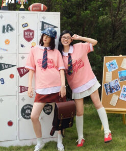 Mẫu Áo Đồng Phục Lớp Polo Oversize Fancy Màu Lòng Tôm - ảnh 5