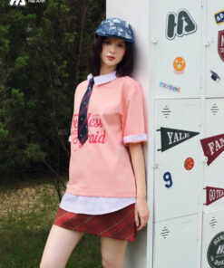 Mẫu Áo Đồng Phục Lớp Polo Oversize Fancy Màu Lòng Tôm - ảnh 4