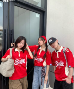 Mẫu Áo Đồng Phục Lớp Polo Oversize Game On Màu Đỏ