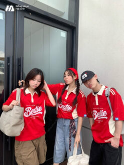 Mẫu Áo Đồng Phục Lớp Polo Oversize Game On Màu Đỏ