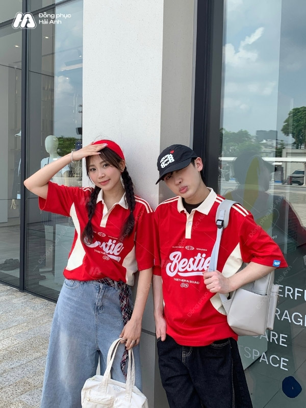 Mẫu Áo Đồng Phục Lớp Polo Oversize Game On Màu Đỏ - ảnh 2
