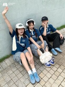 Mẫu Áo Đồng Phục Lớp Polo Oversize Game On Màu Xanh Coban - ảnh 5
