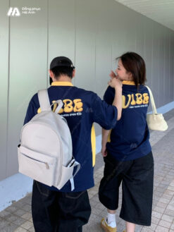 Mẫu Áo Đồng Phục Lớp Polo Oversize Game On Màu Xanh Đen Phối Vàng - ảnh 4