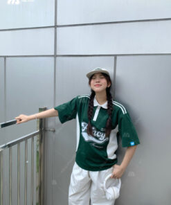 Mẫu Áo Đồng Phục Lớp Polo Oversize Game On Màu Xanh Iris - ảnh 4
