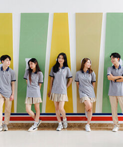 Mẫu Áo Đồng Phục Lớp Polo Besties Màu Xám - ảnh 5
