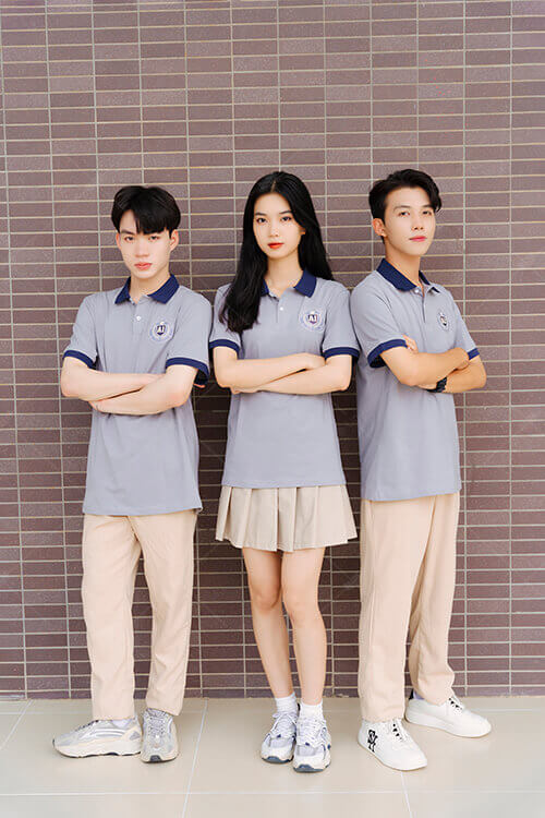 Mẫu Áo Đồng Phục Lớp Polo Besties Màu Xám - ảnh 4