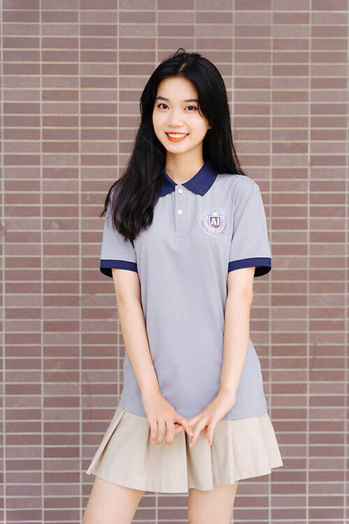 Mẫu Áo Đồng Phục Lớp Polo Besties Màu Xám - ảnh 2