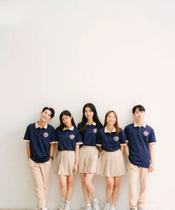 Mẫu Áo Lớp Polo Besties Màu Xanh Đen Phối Kem Chesee - ảnh 6