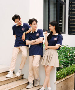 Mẫu Áo Lớp Polo Besties Màu Xanh Đen Phối Kem Chesee - ảnh 5
