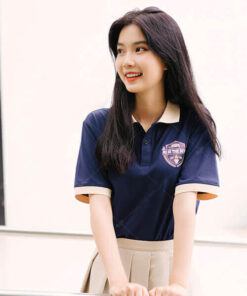 Mẫu Áo Lớp Polo Besties Màu Xanh Đen Phối Kem Chesee - ảnh 2