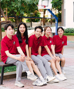 Mẫu Áo Đồng Phục Lớp Có Cổ Besties Màu Đỏ Đô - ảnh 7