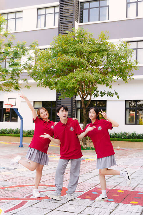 Mẫu Áo Đồng Phục Lớp Có Cổ Besties Màu Đỏ Đô - ảnh 5