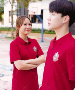 Mẫu Áo Đồng Phục Lớp Có Cổ Besties Màu Đỏ Đô - ảnh 3