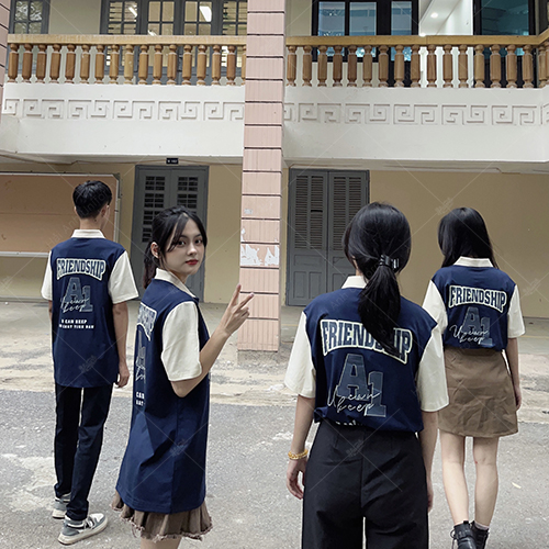 Mẫu Áo Lớp Joyful Có Cổ Màu Xanh Đen - ảnh 5