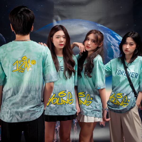 Mẫu Áo Lớp Ombre Jupiter Xám Mint 12A1 Forever Young - ảnh 3