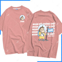Mẫu Áo Lớp Oversize Cổ Tròn Màu Hồng Lòng Tôm A12