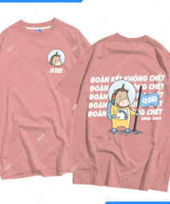 Mẫu Áo Lớp Oversize Cổ Tròn Màu Hồng Lòng Tôm A12