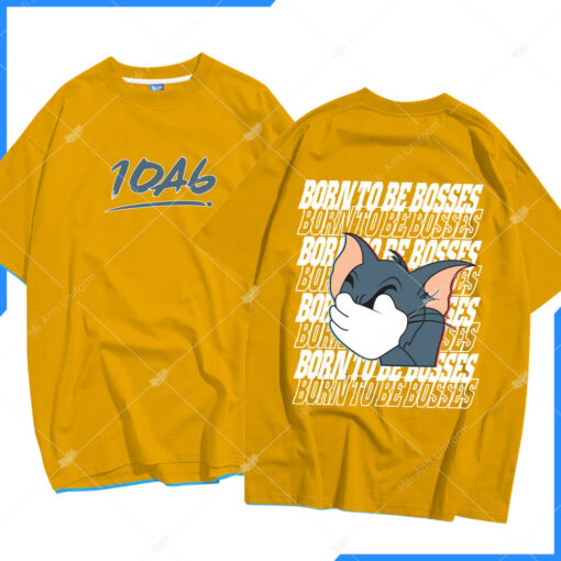 Mẫu Áo Lớp Oversize Cổ Tròn Màu Vàng Bò 10A6
