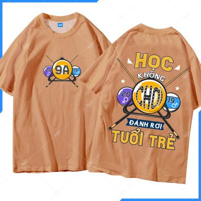 Mẫu áo lớp Oversize màu cam Carot