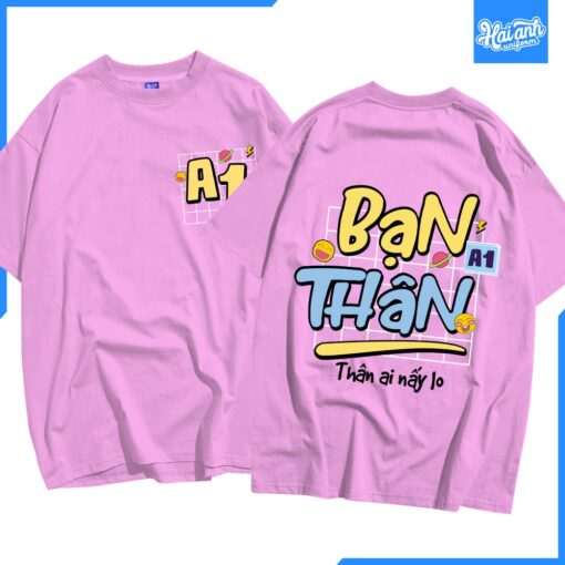 Mẫu Áo Lớp Oversize Rosy Màu Tím Hồng