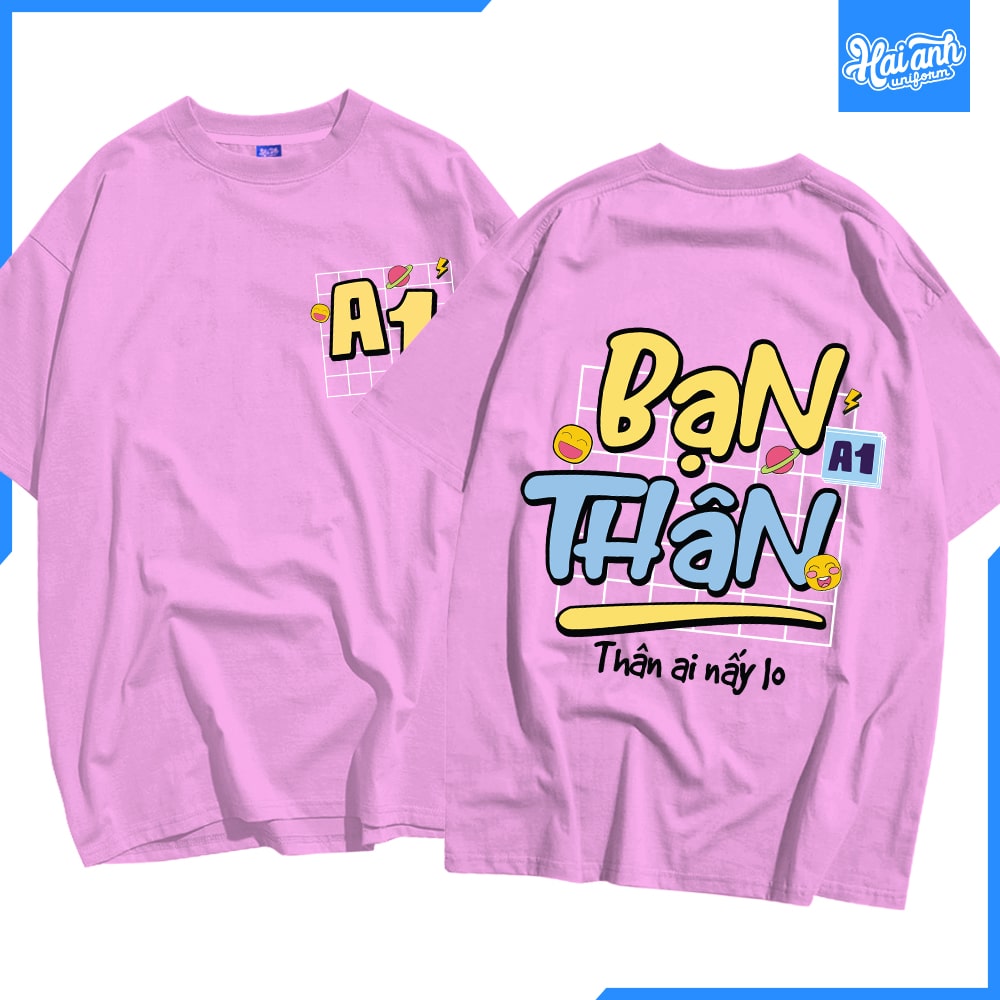 Mẫu Áo Lớp Oversize Rosy Màu Tím Hồng