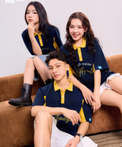 Mẫu Áo Lớp Polo Oversize Đam Mee Màu Xanh Đen - ảnh 2