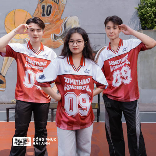 Mẫu Áo Đồng Phục Lớp Polo Oversize Classmate Màu Đỏ Đô - ảnh 5