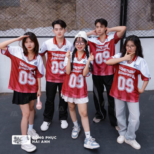 Mẫu Áo Đồng Phục Lớp Polo Oversize Classmate Màu Đỏ Đô - ảnh 3