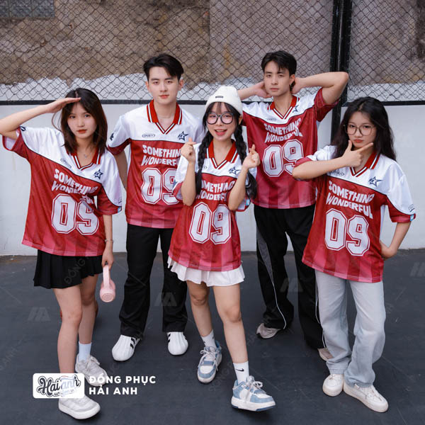 Mẫu Áo Đồng Phục Lớp Polo Oversize Classmate Màu Đỏ Đô - ảnh 3