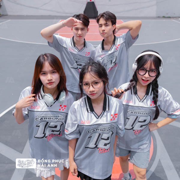 Mẫu Áo Đồng Phục Lớp Polo Oversize Classmate Màu Xám - ảnh 3