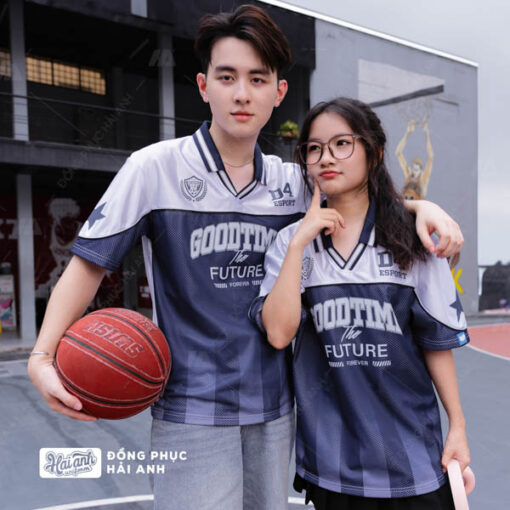 Mẫu Áo Đồng Phục Lớp Polo Oversize Classmate Màu Xanh Đen