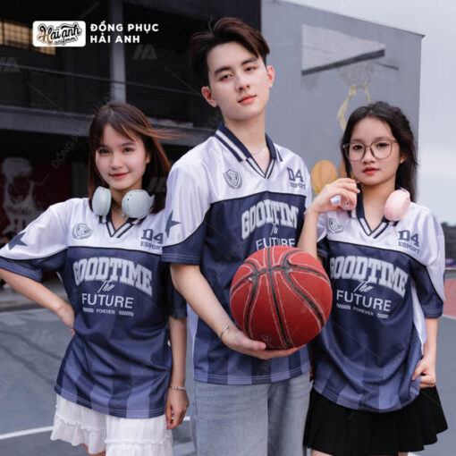 Mẫu Áo Đồng Phục Lớp Polo Oversize Classmate Màu Xanh Đen - ảnh 3