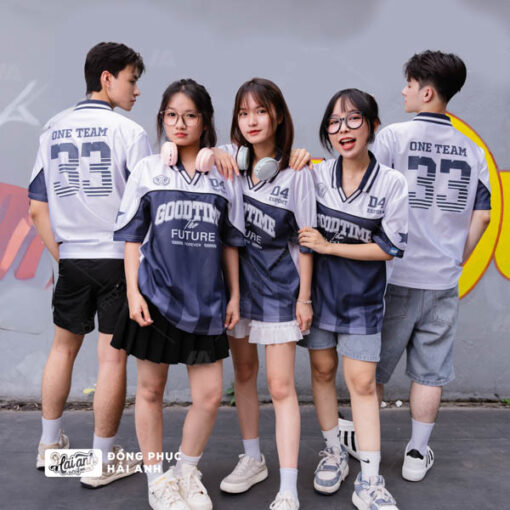 Mẫu Áo Đồng Phục Lớp Polo Oversize Classmate Màu Xanh Đen - ảnh 5