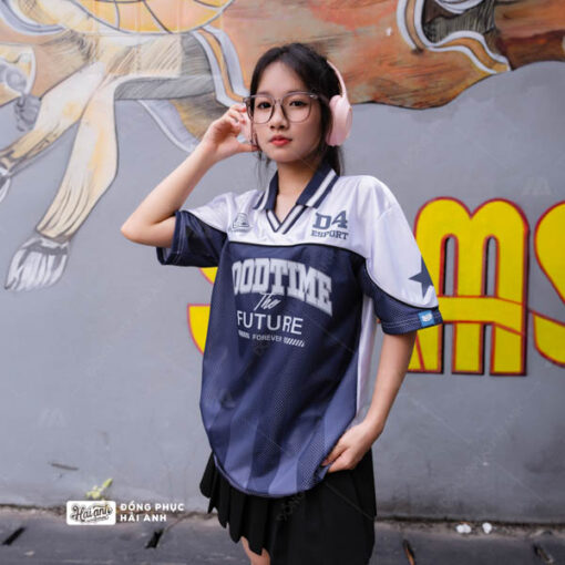 Mẫu Áo Đồng Phục Lớp Polo Oversize Classmate Màu Xanh Đen - ảnh 6