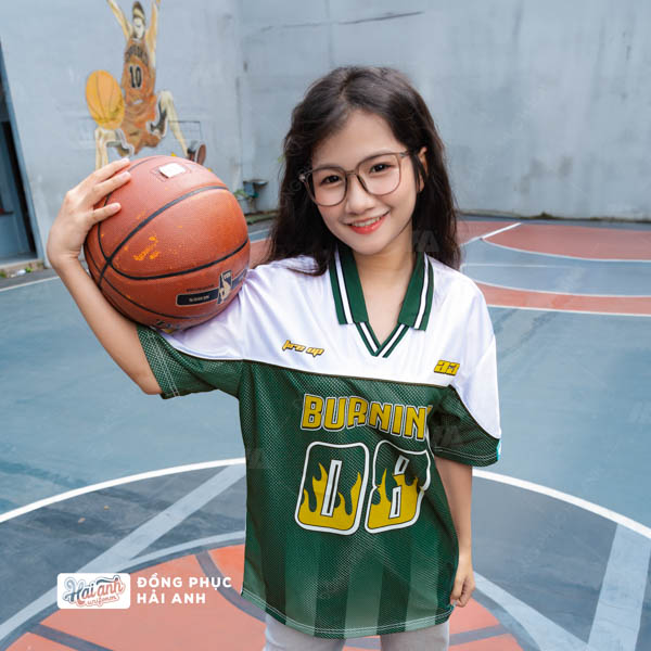 Mẫu Áo Đồng Phục Lớp Polo Oversize Classmate Màu Xanh Iris - ảnh 5