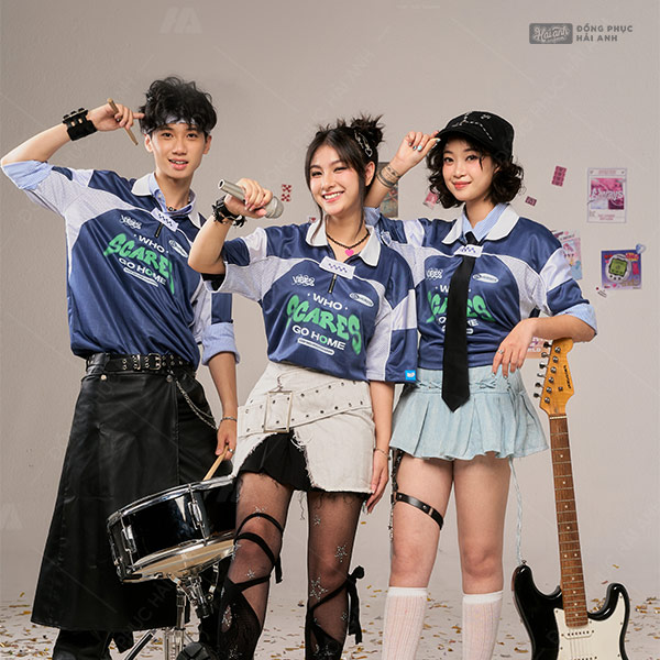 Mẫu Áo Đồng Phục Lớp Polo Oversize Soulmate Màu Xám Xanh - ảnh 6
