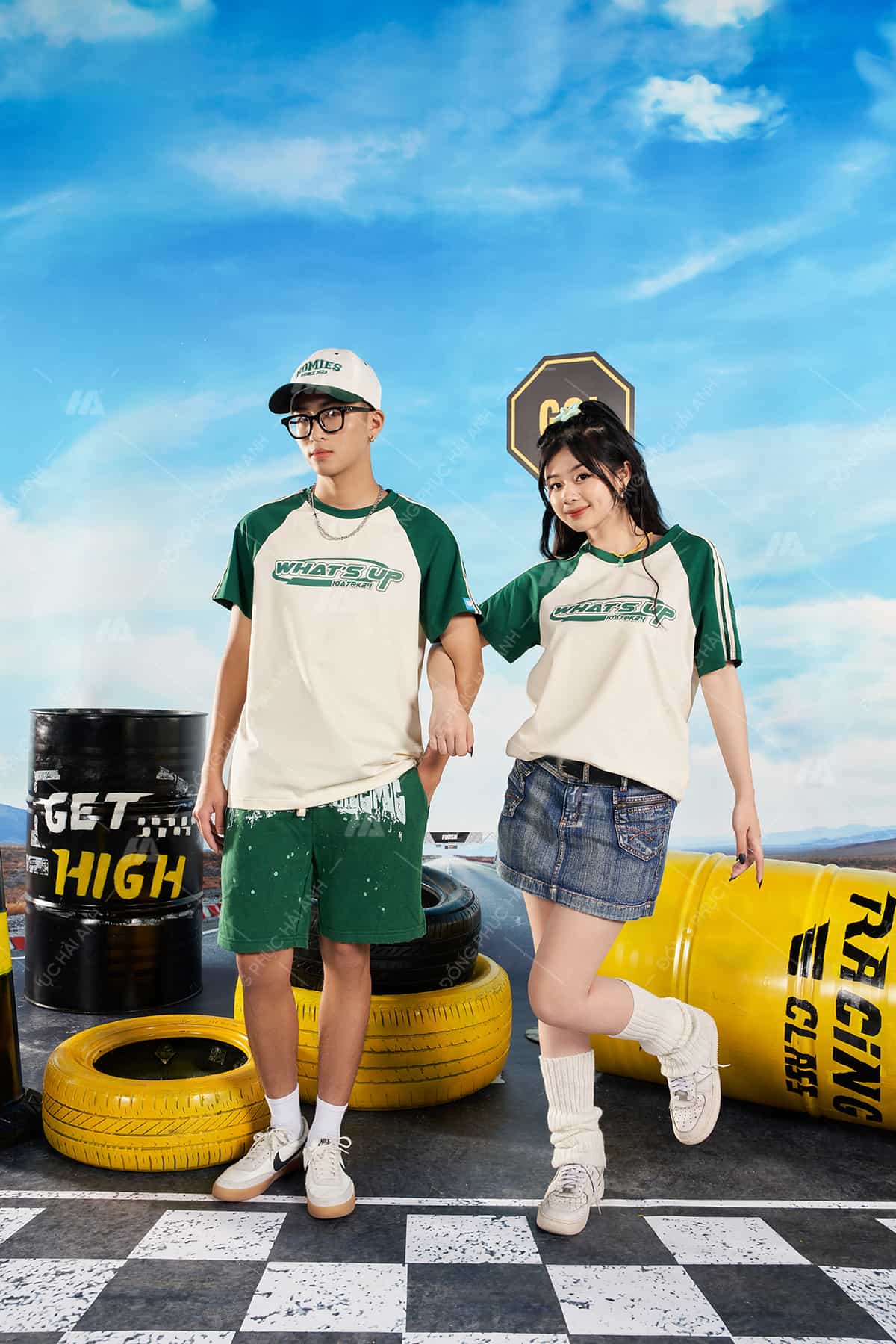Mẫu Áo Lớp Polo Oversize Tay Raglan Màu Kem Cheese - ảnh 4