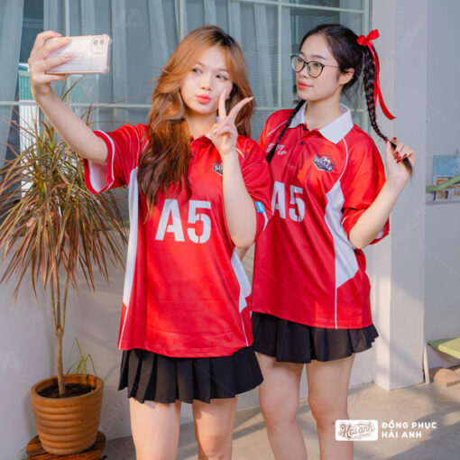 Mẫu Áo Lớp Polo Oversize Trophy Màu Đỏ Đô (Ngưng sản xuất) - ảnh 4