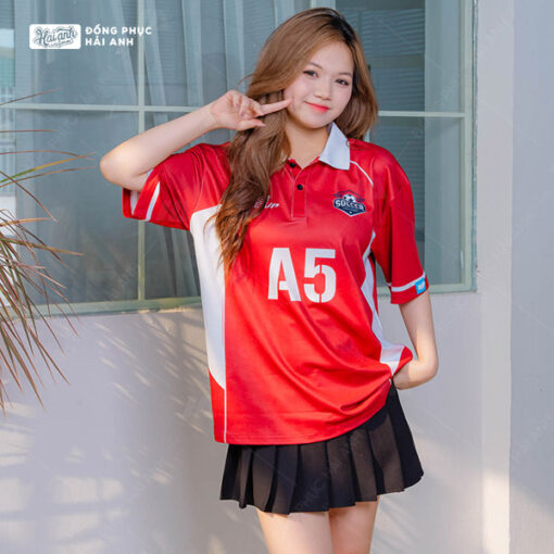 Mẫu Áo Lớp Polo Oversize Trophy Màu Đỏ Đô (Ngưng sản xuất) - ảnh 5