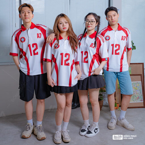 Mẫu Áo Lớp Polo Oversize Trophy Màu Trắng Gạo (Ngưng sản xuất) - ảnh 2