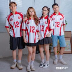 Mẫu Áo Lớp Polo Oversize Trophy Màu Trắng Gạo (Ngưng sản xuất)