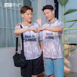 Mẫu Áo Lớp Polo Oversize Trophy Màu Xám Trắng (Ngưng sản xuất) - ảnh 5