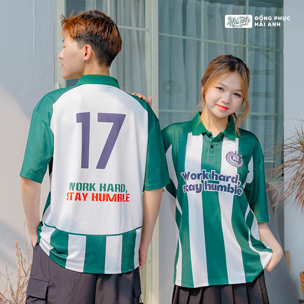 Áo Lớp Xanh Iris Trophy Cá Tính