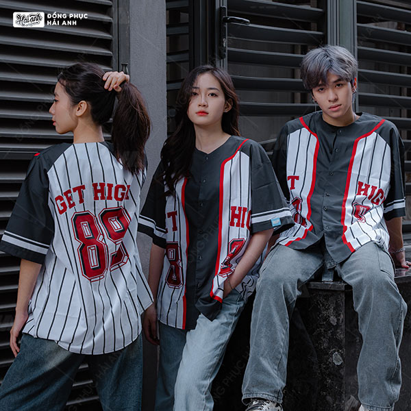 Mẫu Áo Đồng Phục Lớp Sơ Mi Baseball Màu Trắng – BST Baseball - ảnh 3