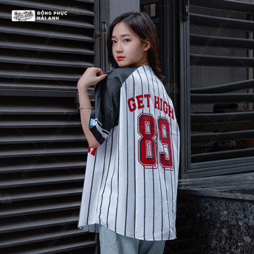 Mẫu Áo Đồng Phục Lớp Sơ Mi Baseball Màu Trắng – BST Baseball - ảnh 4
