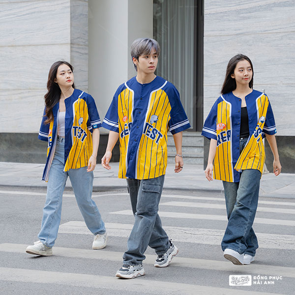 Áo Lớp Sơ Mi Baseball Vàng - Hình 1