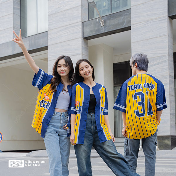 Áo Lớp Sơ Mi Baseball Vàng - Hình 2