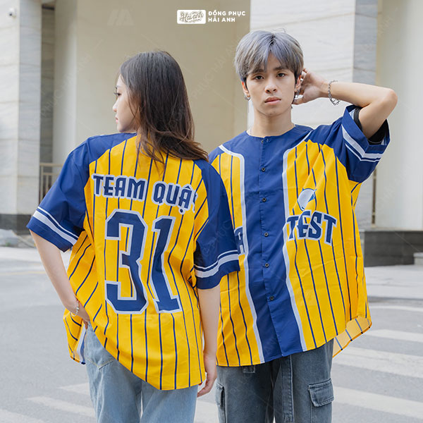 Mẫu Áo Đồng Phục Lớp Sơ Mi Baseball Vàng – BST Baseball - ảnh 5