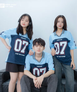 Mẫu Áo Đồng Phục Lớp Polo Oversize Iconic Màu Biển Nhạt – BST Iconic